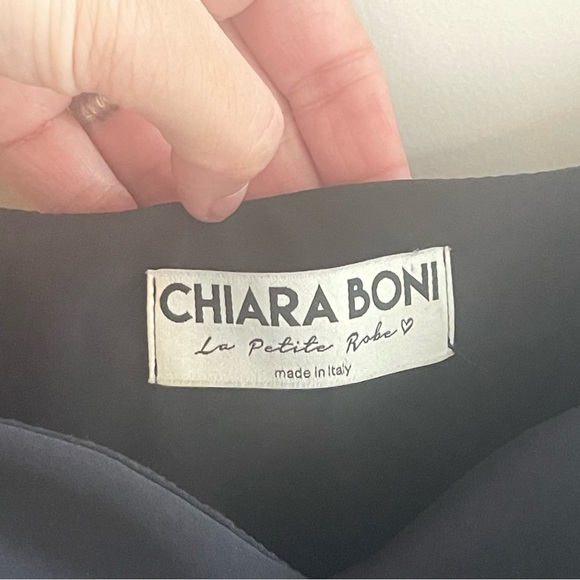 Chiara Boni La Petite Robe Sweetheart Neckline Elegant Black Dress Black Sz 40 - Picture 4 of 7